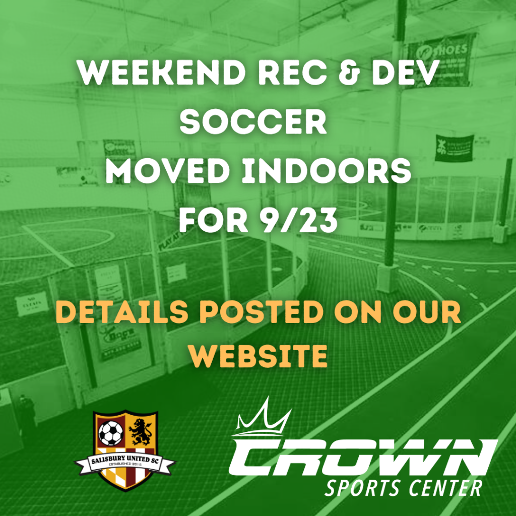 Weekend Soccer Moved Indoors